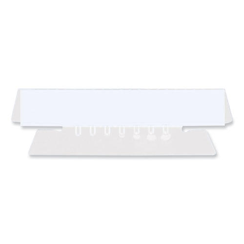 Image of Hanging File Folder Plastic Index Tabs, 1/3-Cut, Clear, 3.5" Wide, 25/Pack