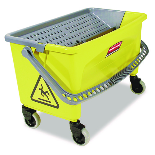 Hygen Press Wring Bucket For Microfiber Flat Mops, Yellow