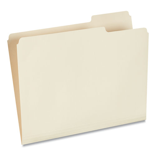 Top Tab File Folders, 1/3-Cut Tabs: Right Position, Letter Size, 0.75" Expansion, Manila, 100/Box