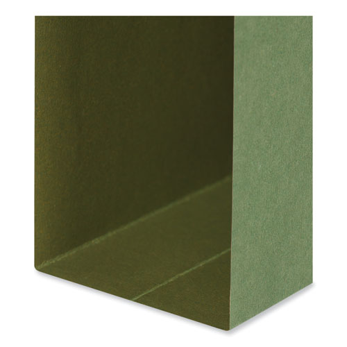 Image of Universal® Box Bottom Hanging File Folders, 3" Capacity, Letter Size, 1/5-Cut Tabs, Standard Green, 25/Box