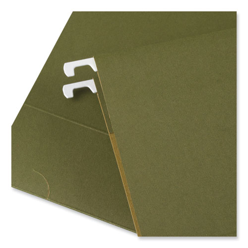 Image of Universal® Box Bottom Hanging File Folders, 1" Capacity, Legal Size, 1/5-Cut Tabs, Standard Green, 25/Box