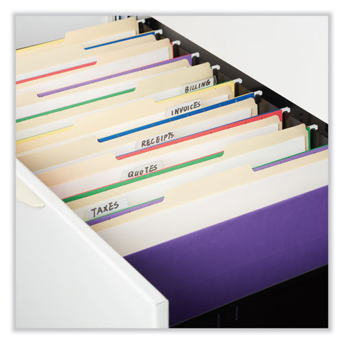 Image of Deluxe Bright Color Hanging File Folders, Legal Size, 1/5-Cut Tabs, Violet, 25/Box