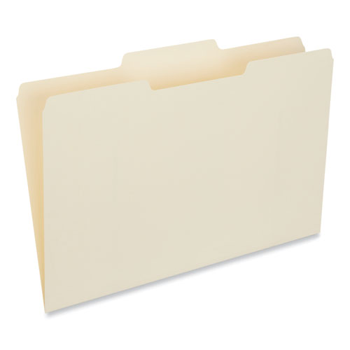 Image of Top Tab File Folders, 1/3-Cut Tabs: Center Position, Legal Size, 0.75" Expansion, Manila, 100/Box