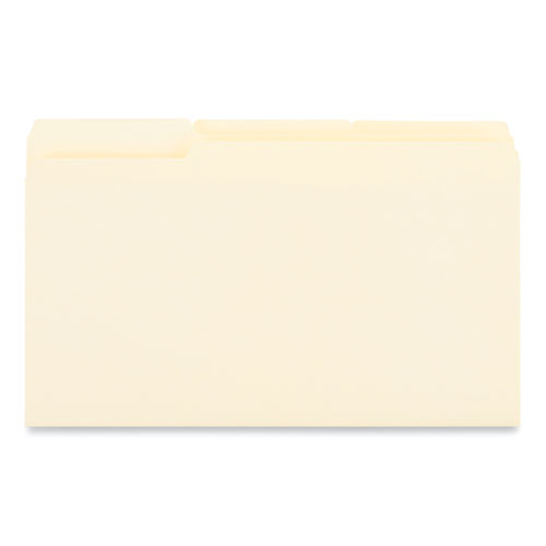 Image of Interior File Folders, 1/3-Cut Tabs: Assorted, Legal Size, 9.5-pt Manila, 100/Box