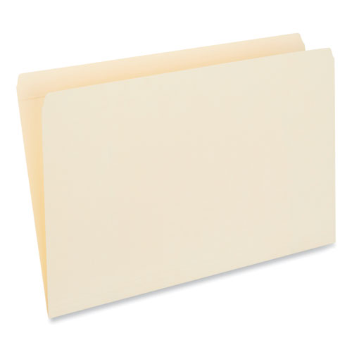 Double-Ply Top Tab Manila File Folders, Straight Tabs, Legal Size, 0.75" Expansion, Manila, 100/Box