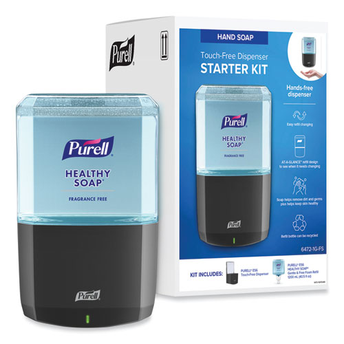 Image of Purell® Healthy Soap Gentle & Free Foam Es6 Starter Kit, 1,200 Ml, Graphite