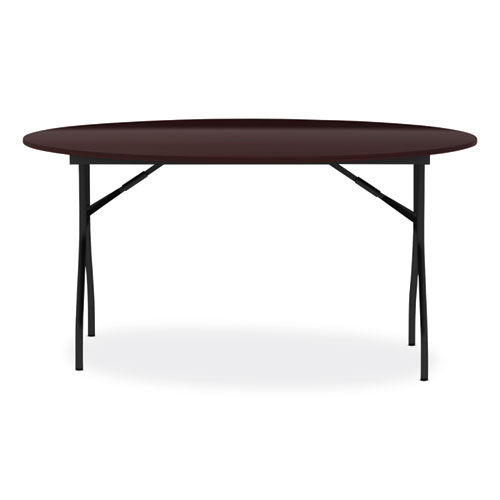 Image of Alera® Round Wood Folding Table, 59" Diameter X 29.13H, Mahogany