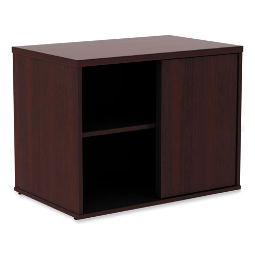 Image of Alera® Open Office Low Storage Cab Cred, 29.5W X 19.13D X 22.78H, Mahogany