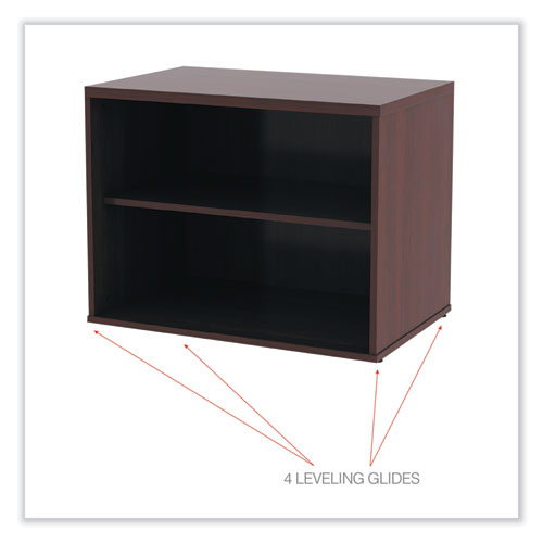 Image of Alera® Open Office Low Storage Cab Cred, 29.5W X 19.13D X 22.78H, Mahogany