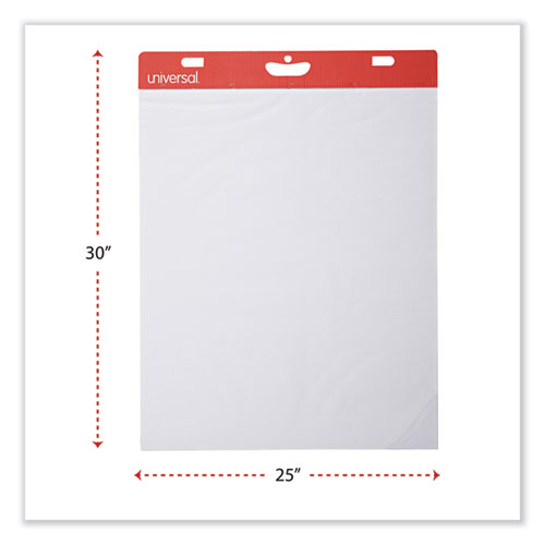 Image of Universal® Self-Stick Easel Pad, Unruled, 25 X 30, White, 30 Sheets, 2/Carton