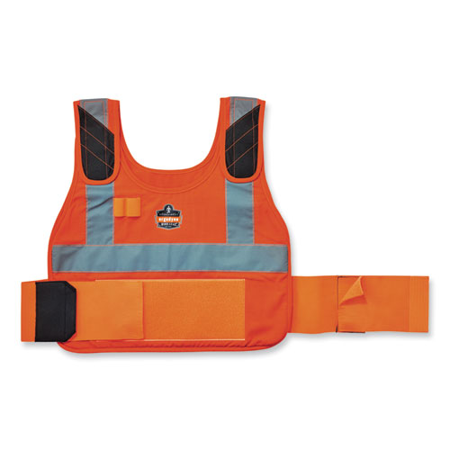 Chill-Its 6225 Premium FR Phase Change Cooling Vest, Modacrylic Cotton, Large/X-Large, Orange, Ships in 1-3 Business Days