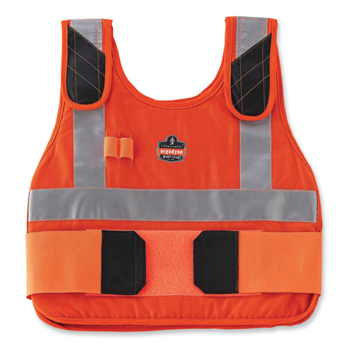 Chill-Its 6225 Premium FR Phase Change Cooling Vest, Modacrylic Cotton, Large/X-Large, Orange, Ships in 1-3 Business Days