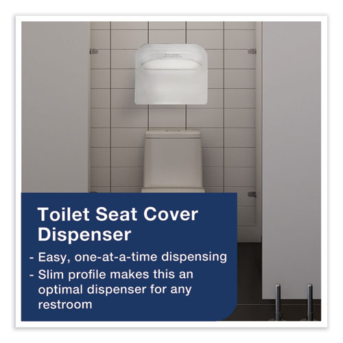Image of Tork® Toilet Seat Cover Dispenser, 16 X 3 X 11.5, White, 12/Carton