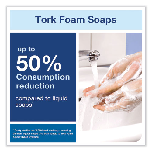 Image of Tork® Premium Extra Mild Foam Soap, Sensitive Skin, Unscented, 1 L, 6/Carton