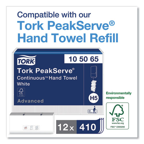 Image of Tork® Peakserve Continuous Hand Towel Dispenser, 14.44 X 3.97 X 19.3, Black