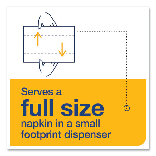 Image of Tork® Xpressnap Fit Interfold Dispenser Napkins, 2-Ply, 6.5 X 8.39, White, 120/Pack, 36 Packs/Carton