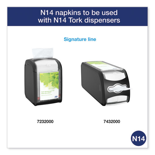 Image of Tork® Xpressnap Fit Interfold Dispenser Napkins, 2-Ply, 6.5 X 8.39, Natural, 120/Pack, 36 Packs/Carton