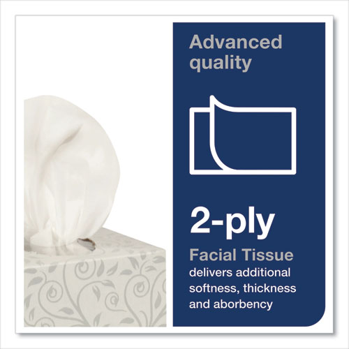 Image of Tork® Advanced Facial Tissue, 2-Ply, White, Cube Box, 94 Sheets/Box, 36 Boxes/Carton
