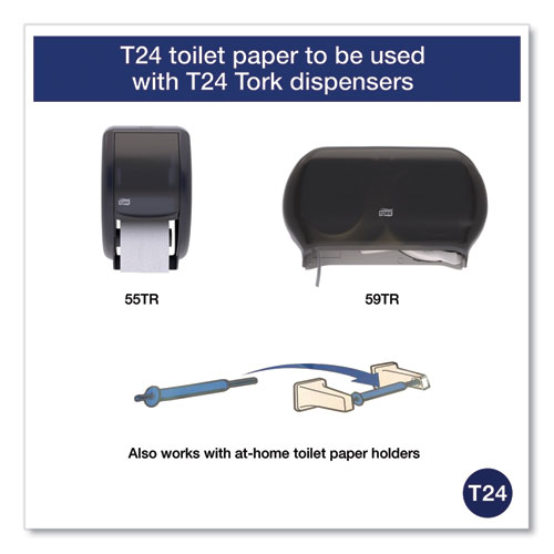 Image of Tork® Universal Bath Tissue, Septic Safe, 2-Ply, White, 500 Sheets/Roll, 96 Rolls/Carton