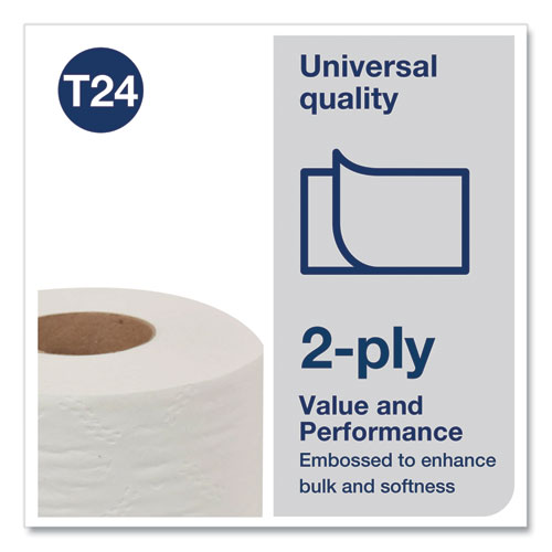 Image of Tork® Universal Bath Tissue, Septic Safe, 2-Ply, White, 500 Sheets/Roll, 96 Rolls/Carton