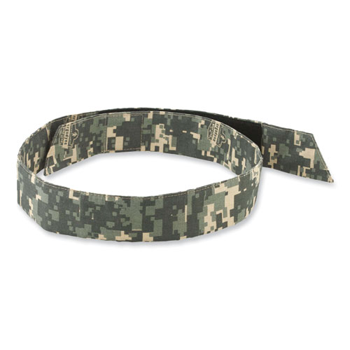 Ergodyne® Chill-Its 6705 Cooling Embedded Polymers Hook And Loop Bandana Headband, One Size Fits Most, Camo, Ships In 1-3 Business Days