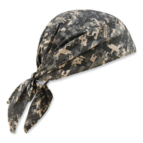 Image of Ergodyne® Chill-Its 6710Ct Cooling Pva Tie Bandana Triangle Hat, One Size Fits Most, Camo, Ships In 1-3 Business Days