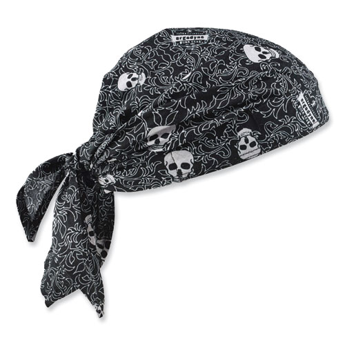 Image of Ergodyne® Chill-Its 6710Ct Cooling Pva Tie Bandana Triangle Hat, One Size Fits Most, Skulls, Ships In 1-3 Business Days