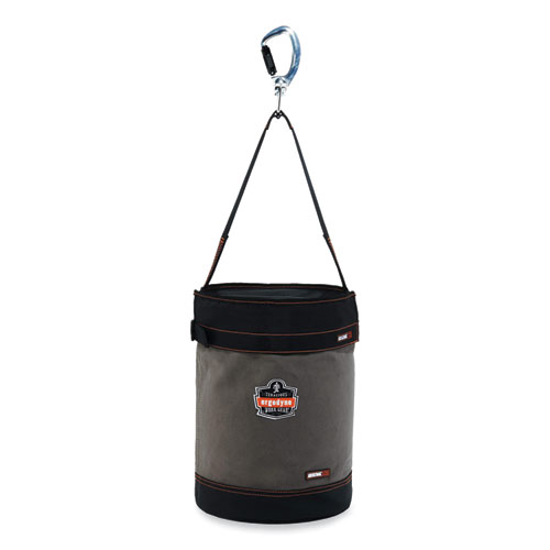 Arsenal 5940T Swiveling Carabiner Canvas Hoist Bucket and Top, 150 lb, Gray, Ships in 1-3 Business Days