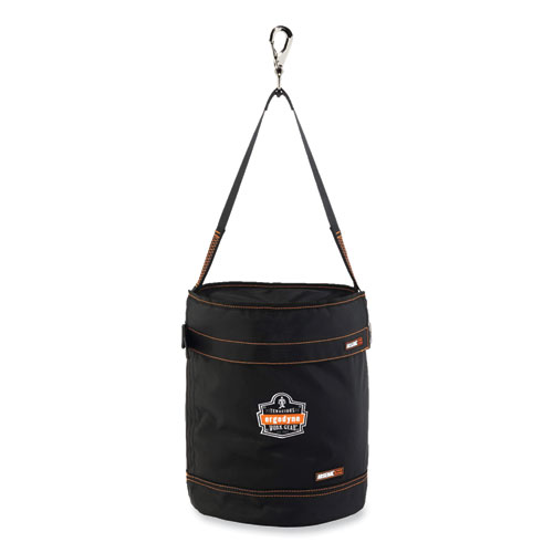 Arsenal 5970T Swiveling Hook Nylon Hoist Bucket + Top, 100 lb, Black