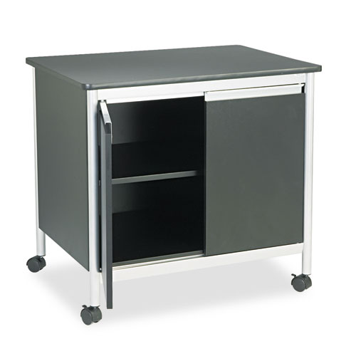 Deluxe Steel Machine Stand, One-Shelf, 32w x 24.5d x 30.25h, Black