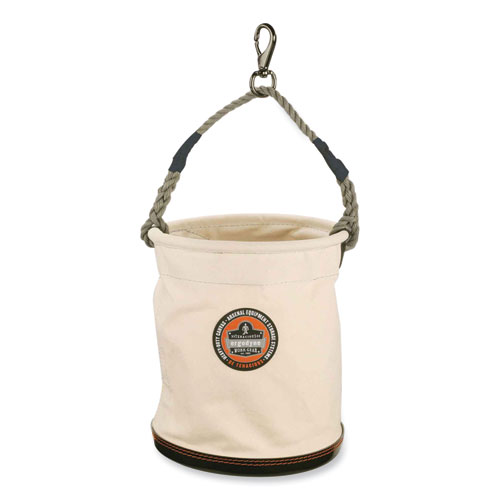 Arsenal 5743 Large Plastic Bottom Canvas Hoist Bucket with Swivel Clip, 100 lb, White, Ships in 1-3 Business Days