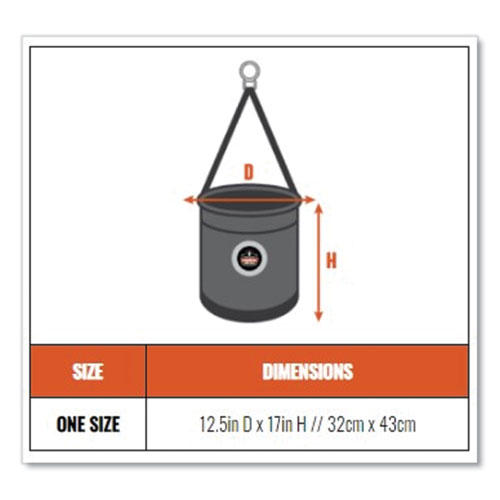 Arsenal 5730T Leather Bottom Canvas Hoist Bucket and Top, 150 lb, White, Ships in 1-3 Business Days