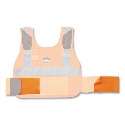 Image of Ergodyne® Chill-Its 6240 Phase Change Cooling Vest Elastic Extenders, 3.5", Orange, Ships In 1-3 Business Days
