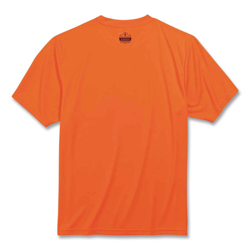 GloWear 8089 Non-Certified Hi-Vis T-Shirt, Polyester, X-Large, Orange, Ships in 1-3 Business Days