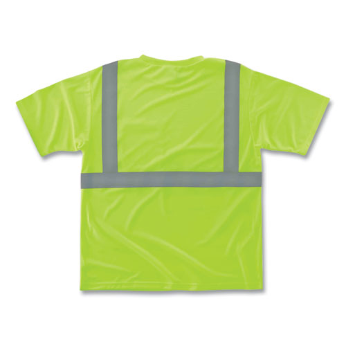 GloWear 8289 Class 2 Hi-Vis T-Shirt, Polyester, Lime, 3X-Large, Ships in 1-3 Business Days