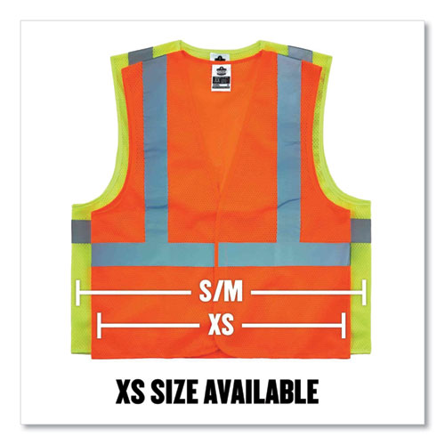 GloWear 8205HL Class 2 Super Economy Mesh Vest, Polyester, Lime, X-Small, Ships in 1-3 Business Days