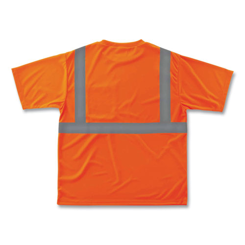 GloWear 8289 Class 2 Hi-Vis T-Shirt, Polyester, Orange, 4X-Large, Ships in 1-3 Business Days