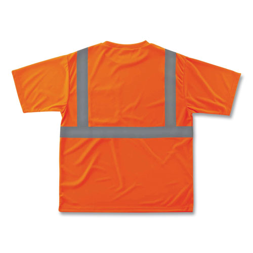 GloWear 8289 Class 2 Hi-Vis T-Shirt, Polyester, Orange, Small, Ships in 1-3 Business Days