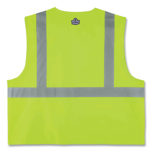GloWear 8225Z Class 2 Standard Solid Vest, Polyester, Lime, 4X-Large/5X-Large, Ships in 1-3 Business Days