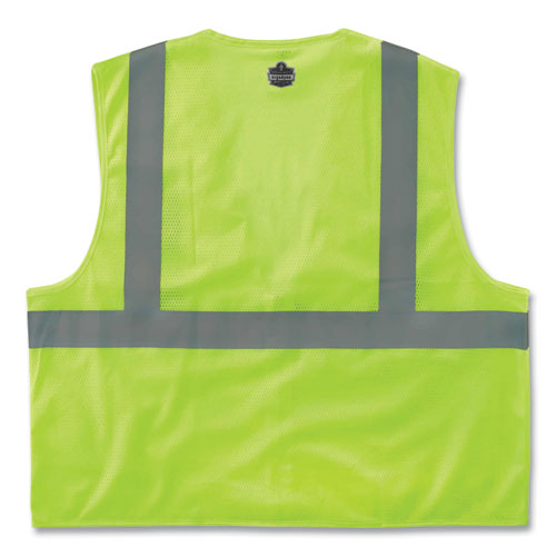 Image of Ergodyne® Glowear 8210Z Class 2 Economy Mesh Vest, Polyester, Lime, Small/Medium, Ships In 1-3 Business Days