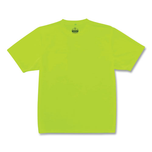 ergodyne® GloWear 8089 Non-Certified Hi-Vis T-Shirt, Polyester, 2X-Large, Lime, Ships in 1-3 Business Days