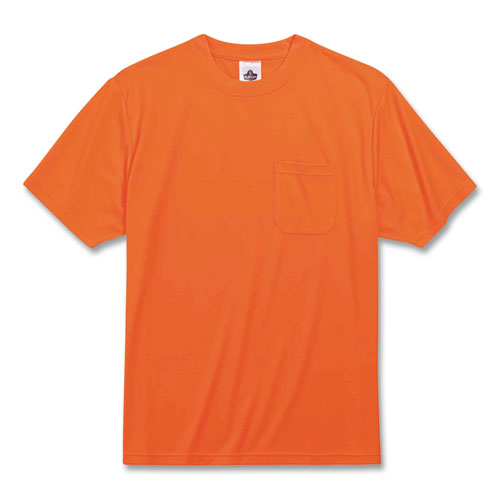 GloWear 8089 Non-Certified Hi-Vis T-Shirt, Polyester, 2X-Large, Orange, Ships in 1-3 Business Days