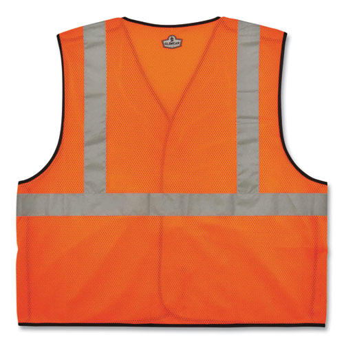 GloWear 8216BA Class 2 Breakaway Mesh ID Holder Vest, Polyester, 4X-Large/5X-Large, Orange, Ships in 1-3 Business Days