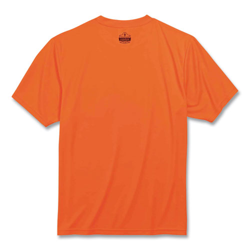 GloWear 8089 Non-Certified Hi-Vis T-Shirt, Polyester, Large, Orange, Ships in 1-3 Business Days