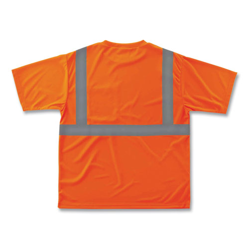 GloWear 8289 Class 2 Hi-Vis T-Shirt, Polyester, Orange, Medium, Ships in 1-3 Business Days