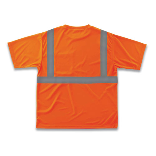 GloWear 8289 Class 2 Hi-Vis T-Shirt, Polyester, Orange, X-Large, Ships in 1-3 Business Days