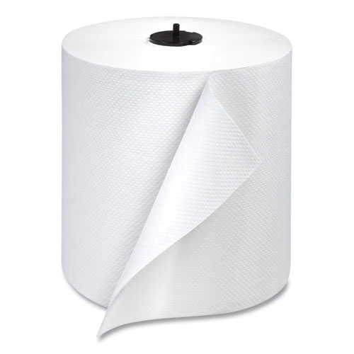 Paper Wiper Roll Towel, 7.68" x 1,150 ft, White, 4 Rolls/Carton