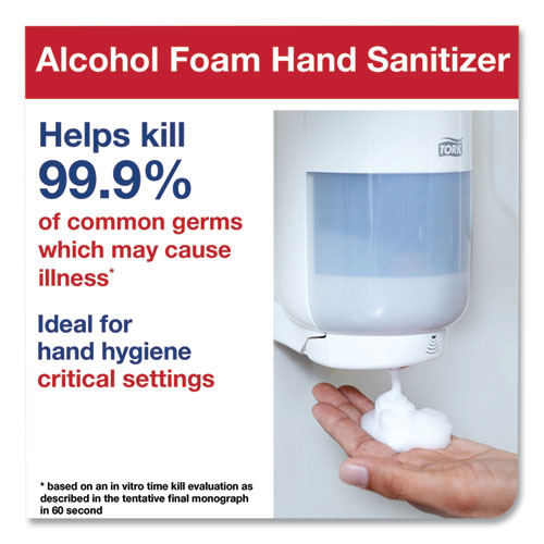 Image of Tork® Premium Alcohol Foam Hand Sanitizer, 1 L Bottle, Unscented, 6/Carton