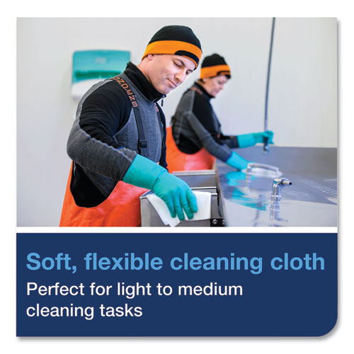 Image of Tork® Industrial Cleaning Cloths, 1-Ply, 16.34 X 14, Gray, 120 Wipes/Pack, 4 Packs/Carton