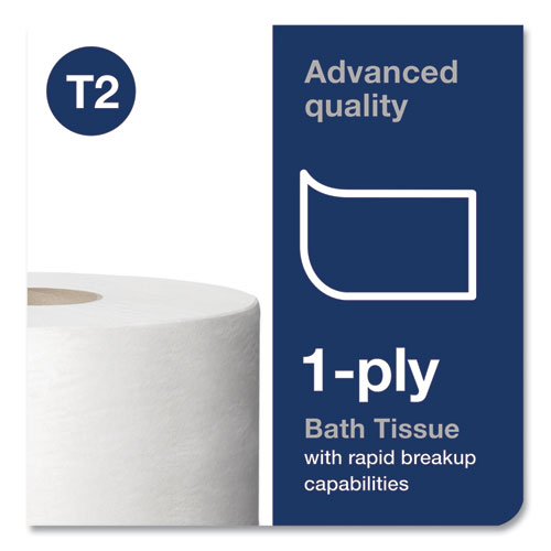 Image of Tork® Advanced Jumbo Bath Tissue, Septic Safe, 1-Ply, White, 3.48" X 1,200 Ft, 12 Rolls/Carton